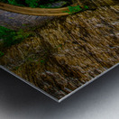 Watkins Glen Suspension Bridge cascade Metal print