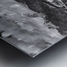 Teton Mountain  Valley View in Black and White Metal print