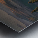 Cypresses of Orcia Valley and the last lights of the sunset Metal print