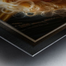 A Captivating Ethereal Beauty With Golden Curls Mesmerizing AI Concept Art by Xzendor7 Metal print