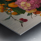  The vase table apples - cherries oranges  Metal print