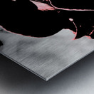 Abstract Dark Pink Rose Metal print