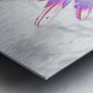 Abstract Purple and Pink Daisy Flowers Light  Metal print