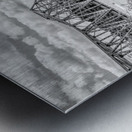 Boats Under Kimberling City Bridge Grayscale Metal print