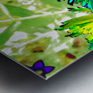 Abstract Glowing Summer Daisy Light Metal print