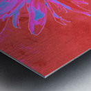 Abstract Vibrant Solitary Daisy Flower Metal print