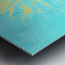 Abstract Solitary Daisy Flower on a Coloured Abstract Background Metal print