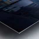 Brussels Stock Exchange and Scooters Reflection Metal print