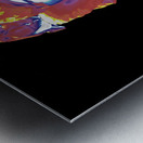 Abstract Vibrant Rose Metal print