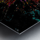 Abstract Vibrant Dark Daisy on an Abstract Background  Metal print