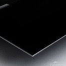 Silhouette of erotic woman posing in black lingerie Metal print