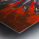 Abstract Fiery Daisy Flower Metal print