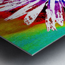 Abstract Daisy Black Centre Metal print