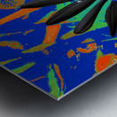 Cool Vibrant Abstract Daisy  Metal print