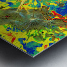 Abstract Colourful Dandelion Seeds  Metal print