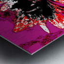 Abstract Red and Black Daisy Flower Metal print