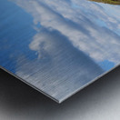 Beavertail Lighthouse Over Dangerous Rocky Shoreline in Rhode Island Metal print