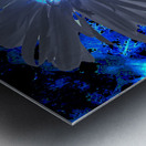 Abstract Blue Daisy Metal print