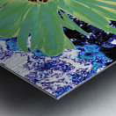 Abstract Green Daisy Metal print