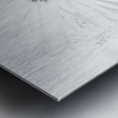 Abstract White Minimalist Daisy Metal print