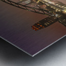 Frankfurt Main River Sunset Skyline Metal print