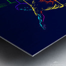 Badminton smash shot with dark background Metal print