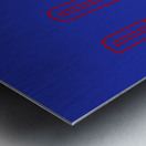 logotype row one blue red Metal print