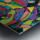 Abstract Colourful Patterned Neurographic Art  Metal print