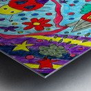 Abstract Doodle Characters Metal print