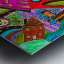  Abstract Doodle Art Tower Moment Metal print