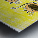 Abstract Doodle Cats Metal print