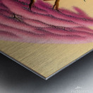 japanese ikebana print zen subtle and refined dee Metal print