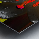 Abstract Vibrant Graffiti Lily Flower Metal print