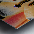 Abstract Contrasting Lily Flower Metal print