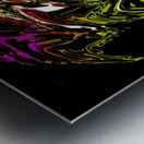 Abstract Vibrant Dynamic Daisy Vortex Metal print