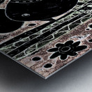 Abstract Floral Birds Metal print