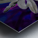 Abstract Neon Dark Daisy Metal print