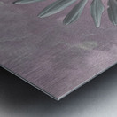 Abstract Pink and Grey Daisy Metal print