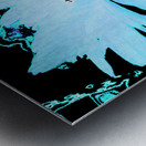 Abstract Daisy in Blue Metal print