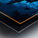 Gothic Noir Haunted Victorian Mansion By Moonlight Haunting Halloween AI Concept Art by Xzendor7 Metal print