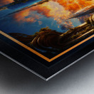 The Glopcian Tower In The Futuristic Eco Cityscape Of Plavin Amazing AI Concept Art by Xzendor7 Metal print