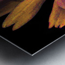 Abstract Daisy in Yellow Blue and Pink Metal print