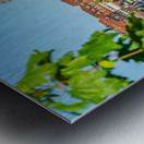 Riverside view of the old town and church of Tübingen in Germany in summer Metal print