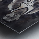 retro georgetown hoyas basketball art Metal print