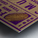 1959 TCU Football Ticket Stub Remix Art Metal print