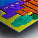 Abstract Colourful Doodle Art City Metal print