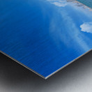 Israel view of Tel Aviv shore sea shoreline and Namal Yafo historic Old Jaffa port Metal print