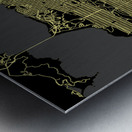 San Francisco California City Map Print Metal print