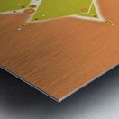 Olive and Rust Diamonds Metal print