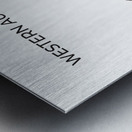 Western Australia white Metal print